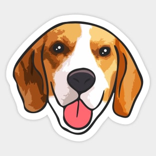 Beagle Dog Head Sticker